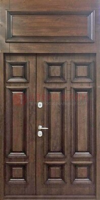 Классическая входная дверь с верхней фрамугой ДФГ-15 в Ставрополе