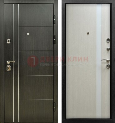 Морозостойкая темная металлическая дверь с МДФ ДМ-164 в Ставрополе