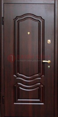 Темная железная дверь с МДФ ДМ-41 в частный дом в Ставрополе
