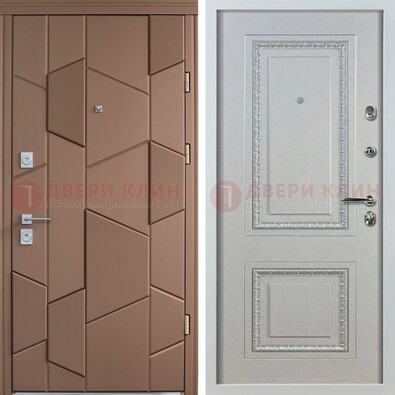 Квартирная стальная дверь с разными панелями МДФ ДМ-496 в Ставрополе