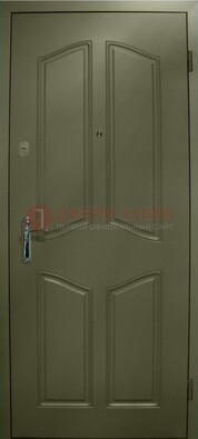 Зеленая стальная дверь с МДФ ДМ-49 в дом в Ставрополе