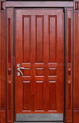 Красная входная дверь для улицы с МДФ ДМ-532 в Ставрополе