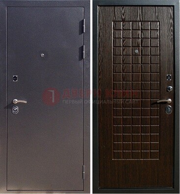 Серая металлическая дверь с порошковым напылением ДП-153 в Ставрополе