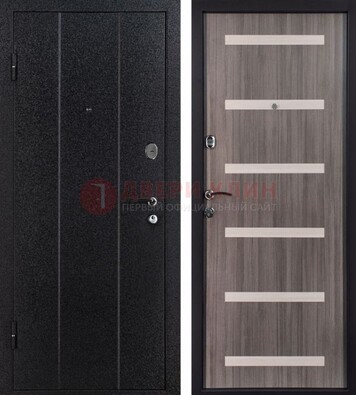 Черная стальная дверь с порошковым окрасом ДП-199 в Ставрополе