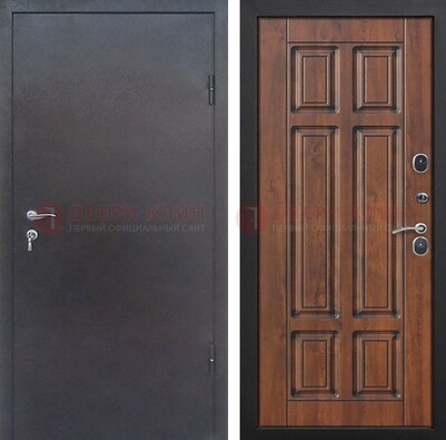 Темная входная дверь с порошковым покрытием с МДФ панелью ДП-235 в Ставрополе