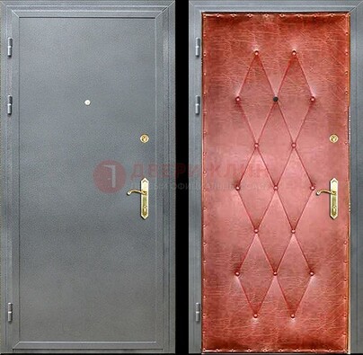 Серая стальная дверь с порошковым покрытием ДП-25 в Ставрополе
