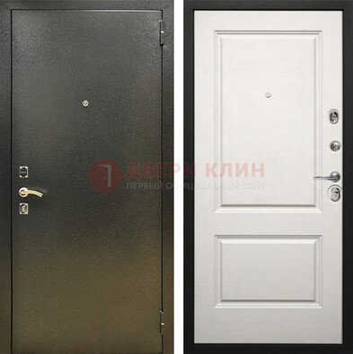 Металлическая темная дверь с порошковым напылением и классической МДФ ДП-298 в Ставрополе
