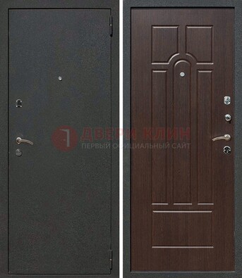Черная металлическая дверь с порошковым окрасом ДП-47 в Ставрополе