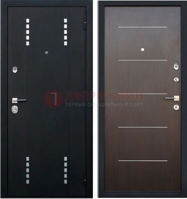 Черная металлическая дверь с порошковым окрасом ДП-62 в Балашихе