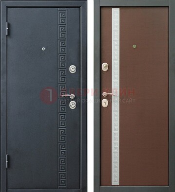Черная стальная дверь с порошковым напылением ДП-9 в Сочи