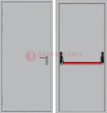 Белая металлическая противопожарная дверь с длинной ручкой ДПП-14 в Ставрополе