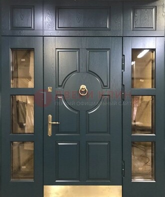 Стальная парадная дверь ДПР-64 со стеклопакетом в Ставрополе