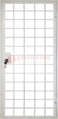 Белая металлическая решетчатая дверь ДР-2 в Ставрополе