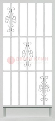 Белая железная решетчатая дверь ДР-9 в Ставрополе