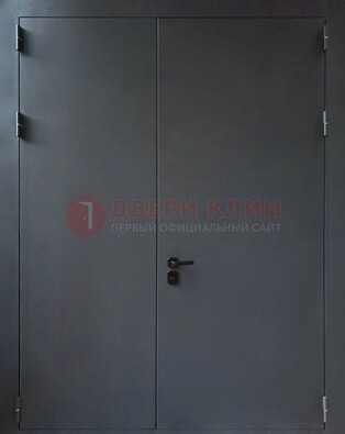 Черная распашная тамбурная дверь Порошок ДТМ-46 в Ставрополе