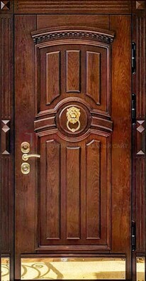 Входная дверь с виноритом в коричневом цвете ДВТ-236 в Ставрополе