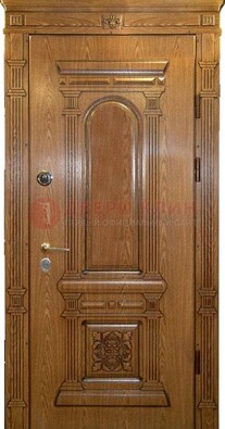 Коричневая железная дверь с виноритом Золотой дуб ДВТ-67 в Ставрополе
