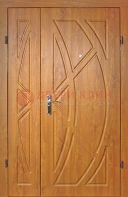 Полуторная металлическая дверь с МДФ золотой дуб ПЛ-17 в Ставрополе