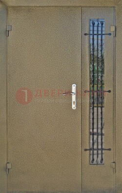 Тамбурная дверь Порошок со стеклом и ковкой ПЛ-20 в Ставрополе